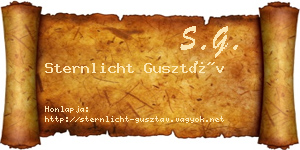 Sternlicht Gusztáv névjegykártya